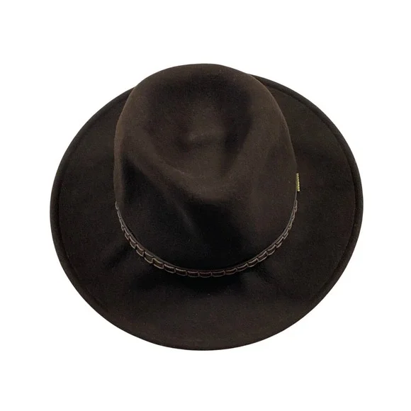 Stetson Crushable Wool Fedora Hat Brown Water Repellent‎ Large Made in USA - Picture 4 of 13